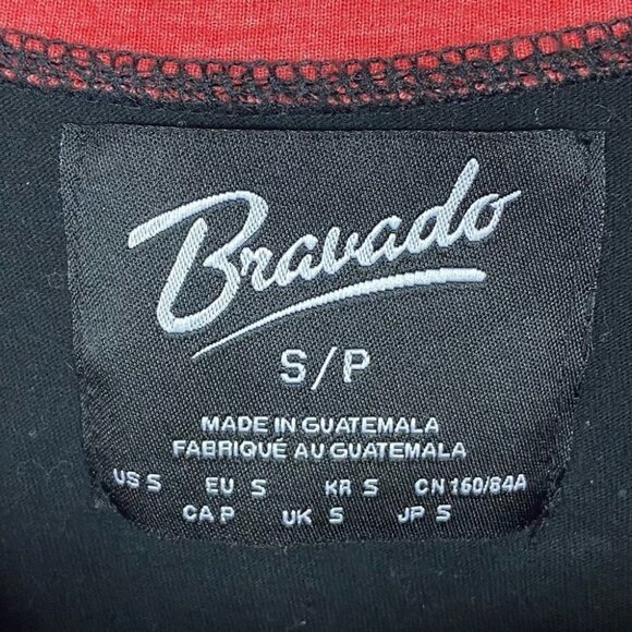 Bravado Rolling Stones Red Black Muscle Tee T-Shirt Size Small Cotton Top Tongue - Picture 3 of 13